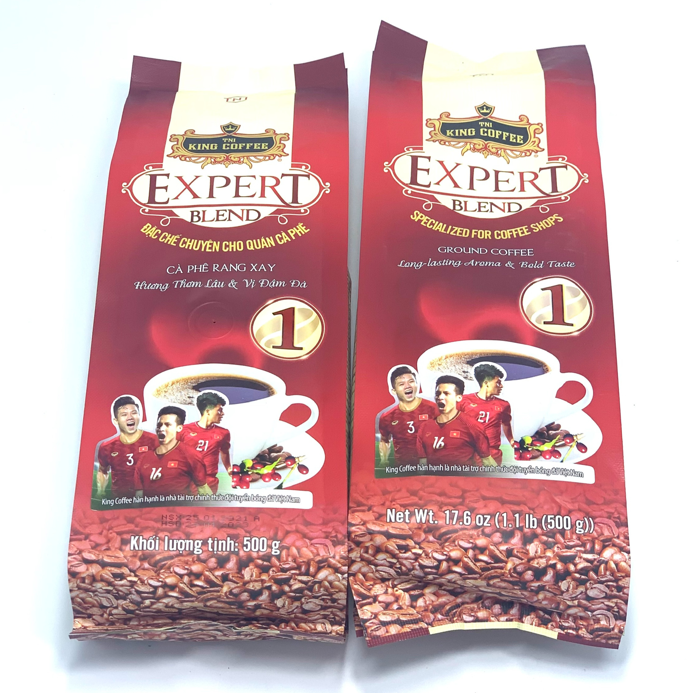 Combo 2 Gói Cà phê rang xay EXPERT BLEND 1 King Coffee( Bịch 500gam)