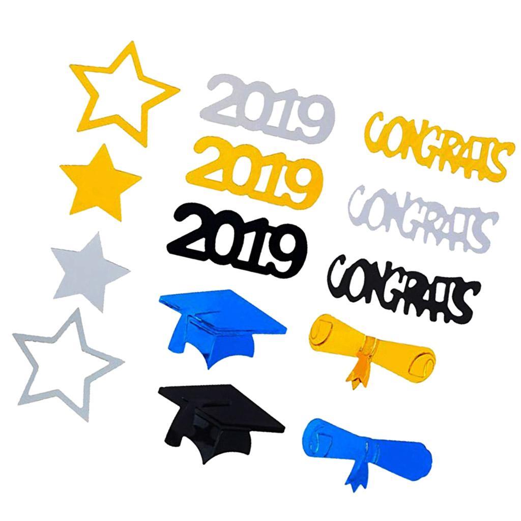 2 Bags Graduation Confetti Party Decor 100g, Star, , 2019, CONGRATS, GRAD