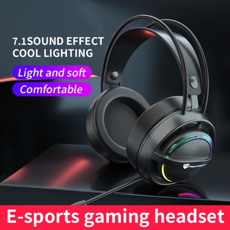Chuyên Nghiệp RGB Chói Lên Có Dây Game Thủ Tai Nghe Có Micro Cho Máy Tính PS3 Chuyển 7.1 Stereo Máy Tính Chơi Game Quà Tặng