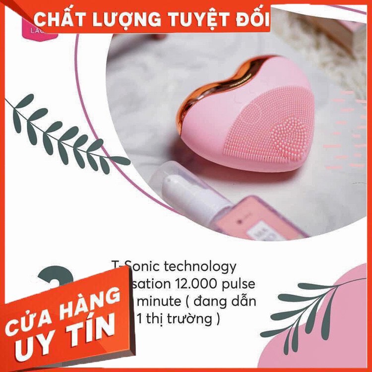 Máy rửa mặt LACO LUXURY Chính hãng tặng test sửa rửa mặt - Làm sạch sâu, massage, nâng cơ, tan nọng cằm, đẩy tinh chất