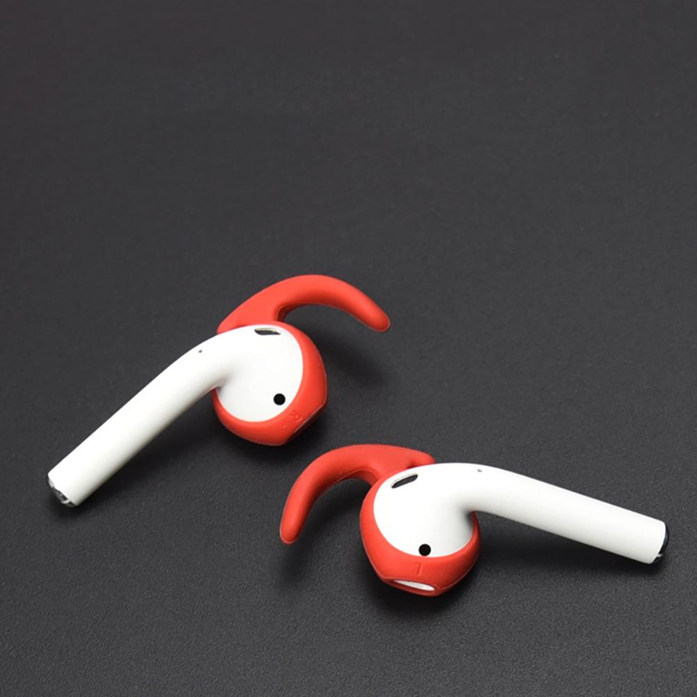 Cặp Vỏ Bọc Bảo Vệ Hộp Đựng Tai Nghe Airpod Bằng Silicon Có Móc Chống Trượt Tiện Dụng