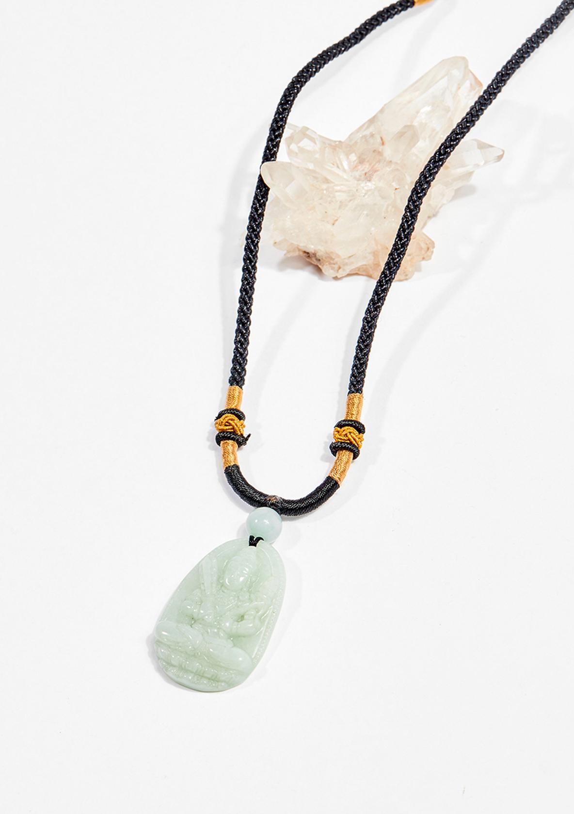 Mặt dây chuyền phật bản mệnh đá cẩm thạch phỉ thúy 3.6x2.3cm - Ngọc Quý Gemstones