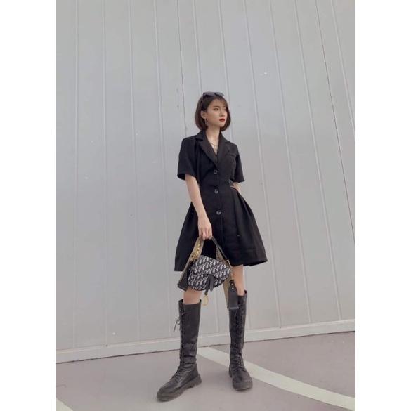 Đầm dạo phố phong cách thêu logo cá tính Maru Dress