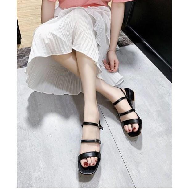 Giày Sandal 2 KHÓA 3 cm siêu nhẹ MÃ HG_S8