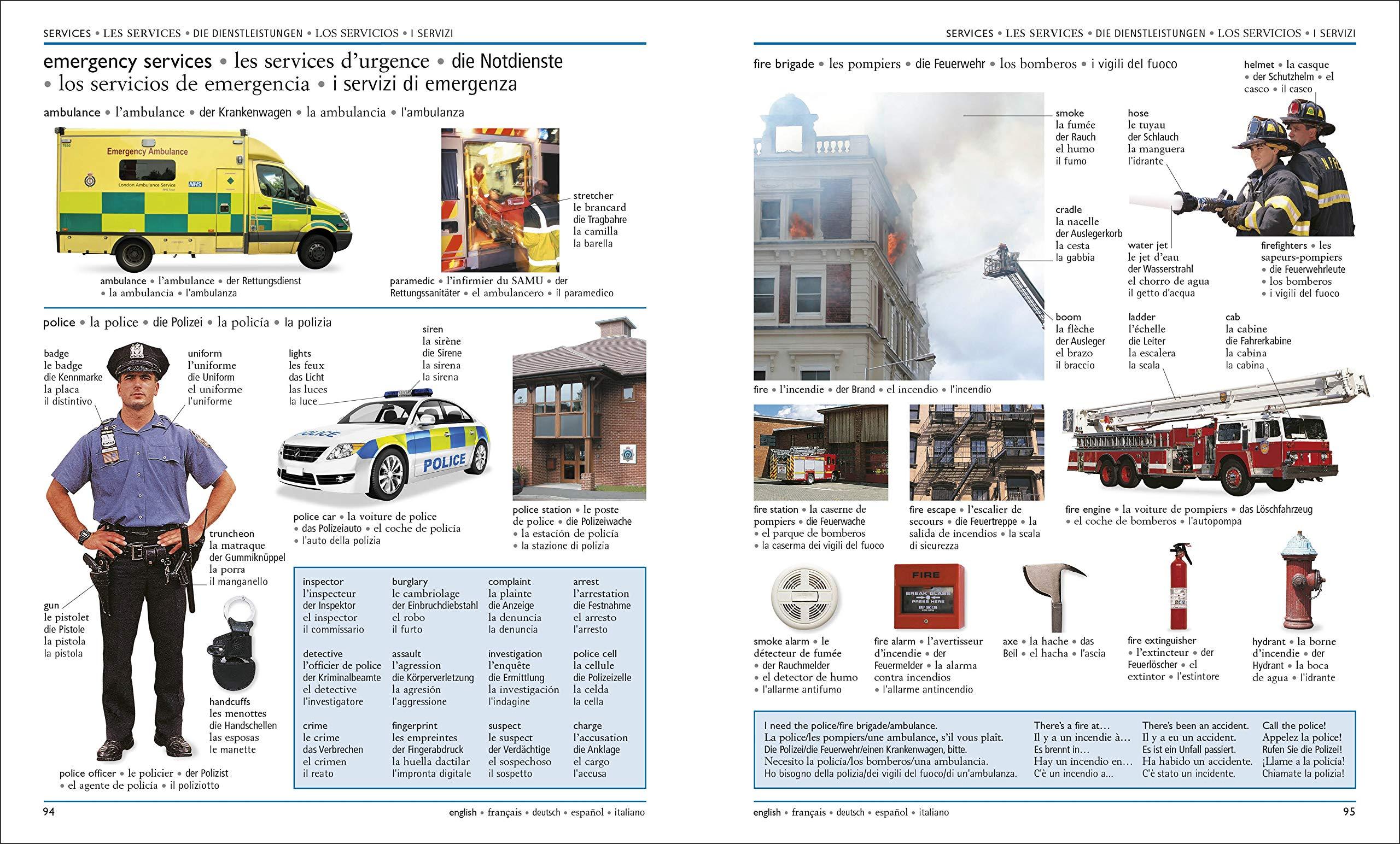 5 Language Visual Dictionary: Over 6,500 Illustrated Terms, Labelled In English, French, German, Spanish And Italian