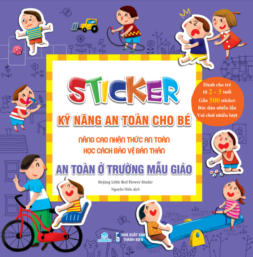 Hình ảnh Sách Sticker Kỹ năng an toàn cho bé - An toàn ở trường mẫu giáo - ndbooks