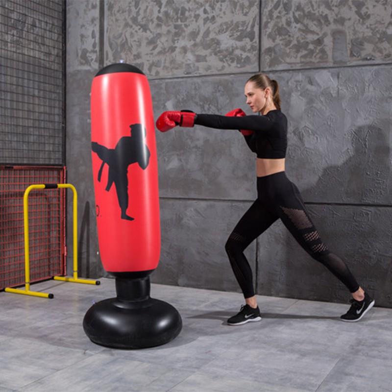 Bao Trụ Đấm Bốc Tự Cân Bằng - PURE BOXING 160cm Đường Kính 48cm - Tặng Kèm Bơm Hơi