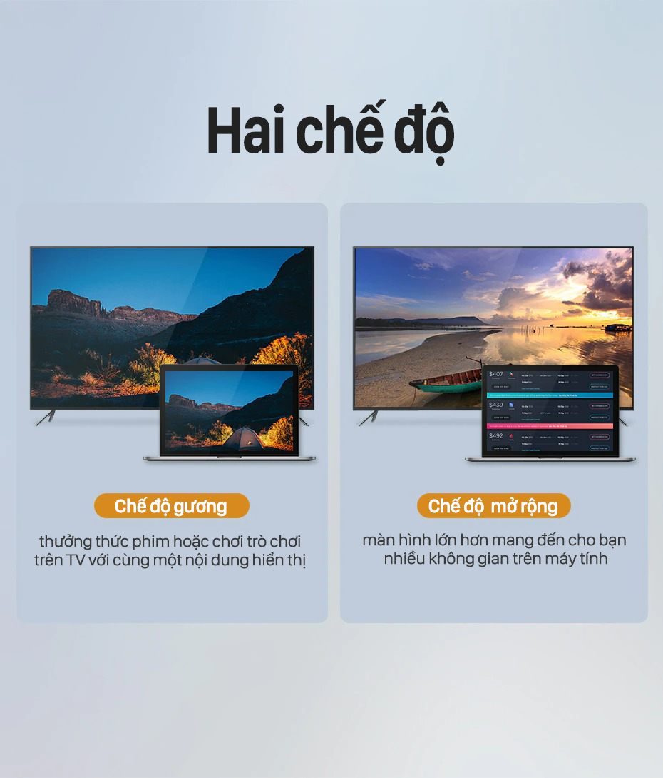 Cáp Type-C to HDMI cho MacBook, Điện Thoại, Laptop chất lượng 4K 2K 1,5m Vention CGUBG - Hàng chính hãng