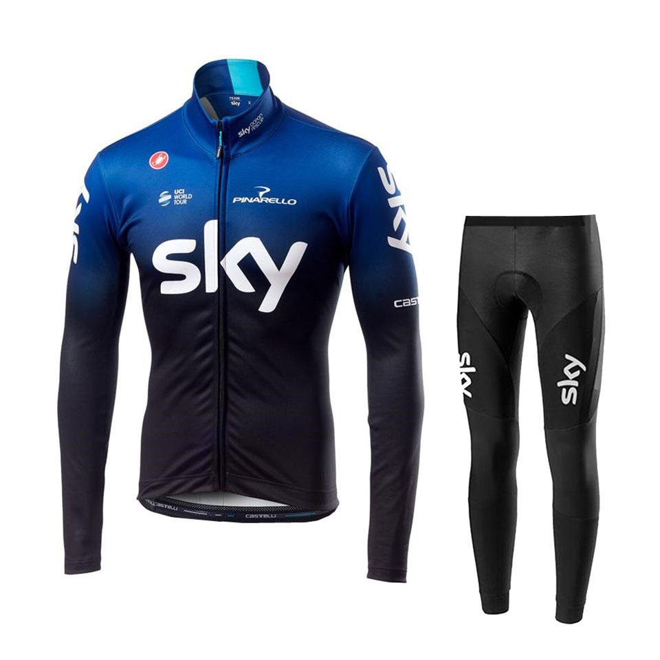 Quần áo đạp xe , Bộ quần áo xe đạp SKY dài tay PKXD-1148