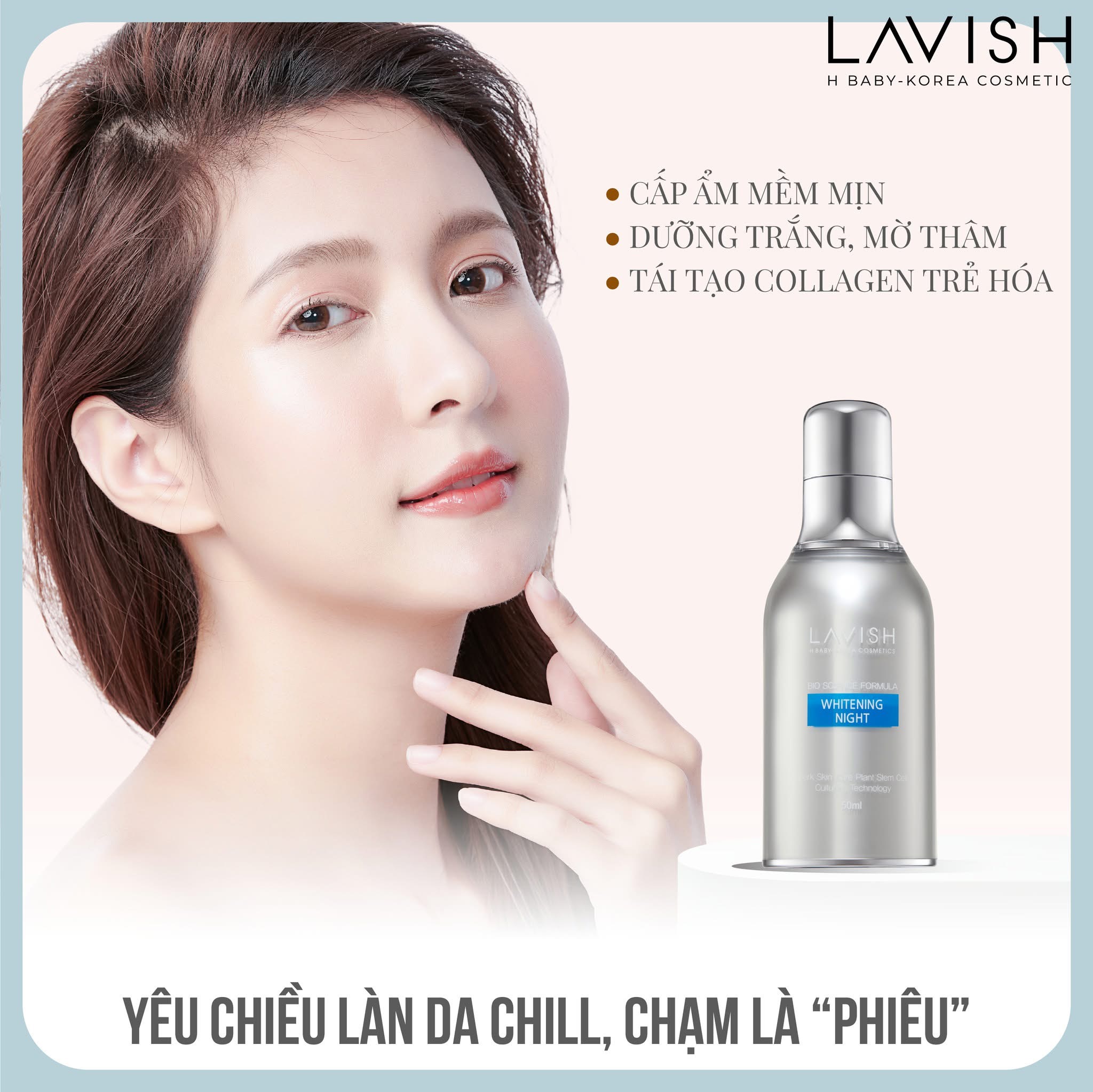 Kem dưỡng trắng da chuyên sâu ban đêm dành cho mặt Lavish h baby