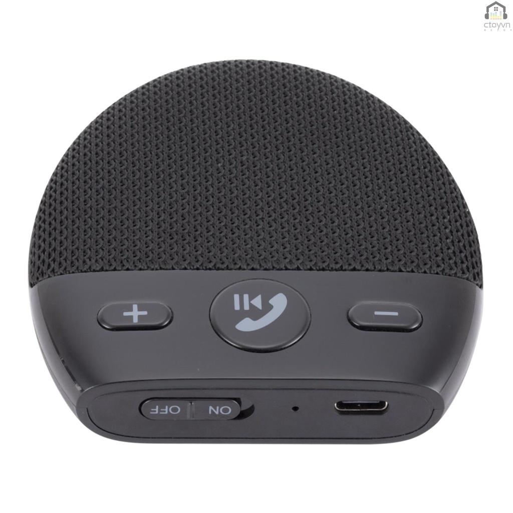 Loa bluetooth không dây có kẹp gắn xe hơi hỗ trợ gọi điện thoại rảnh tay rõ ràng và phụ kiện