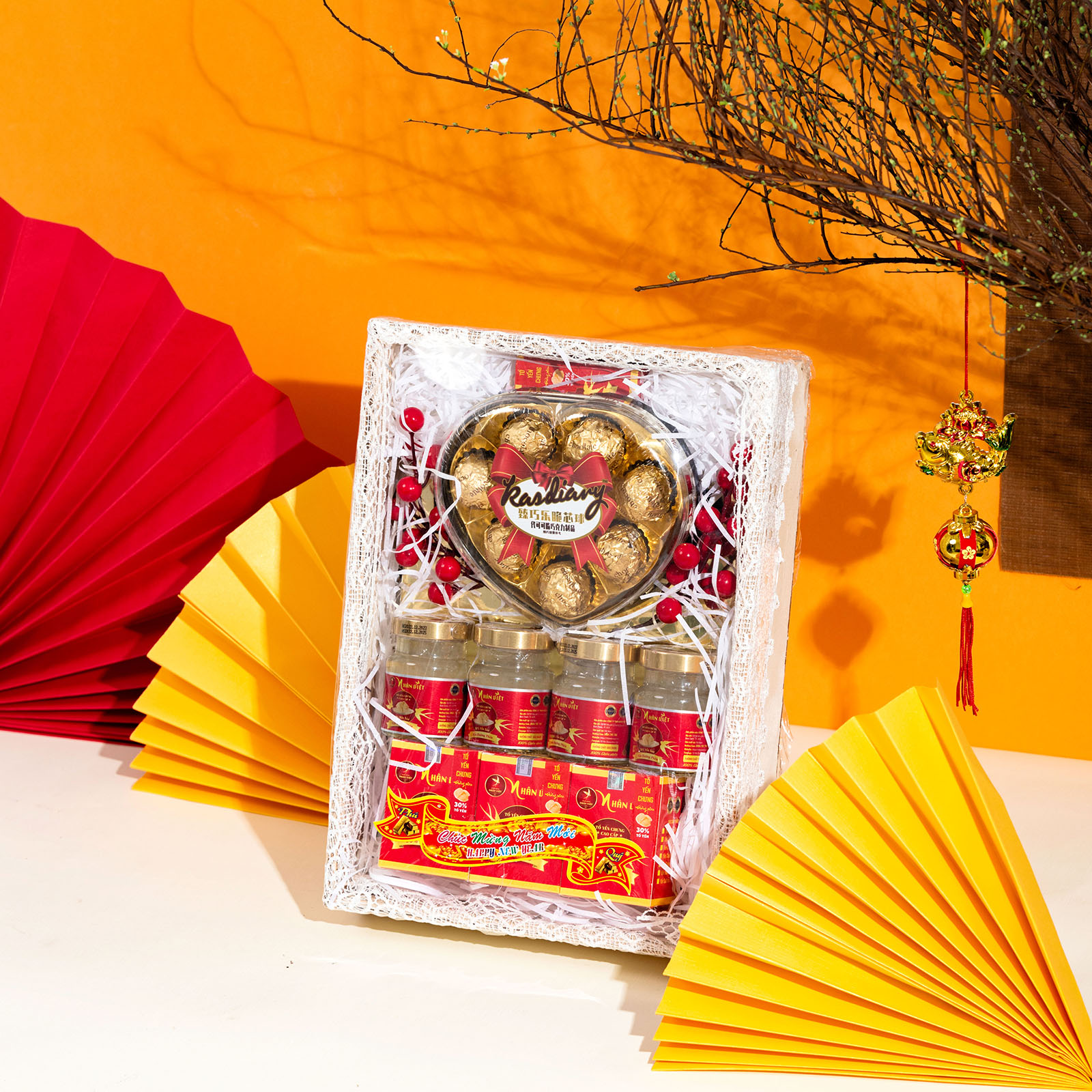 HỘP QUÀ TẾT YẾN SÀO NHÂN VIỆT 2026 - XUÂN TÀI LỘC MÃ ĐÁO THÀNH CÔNG