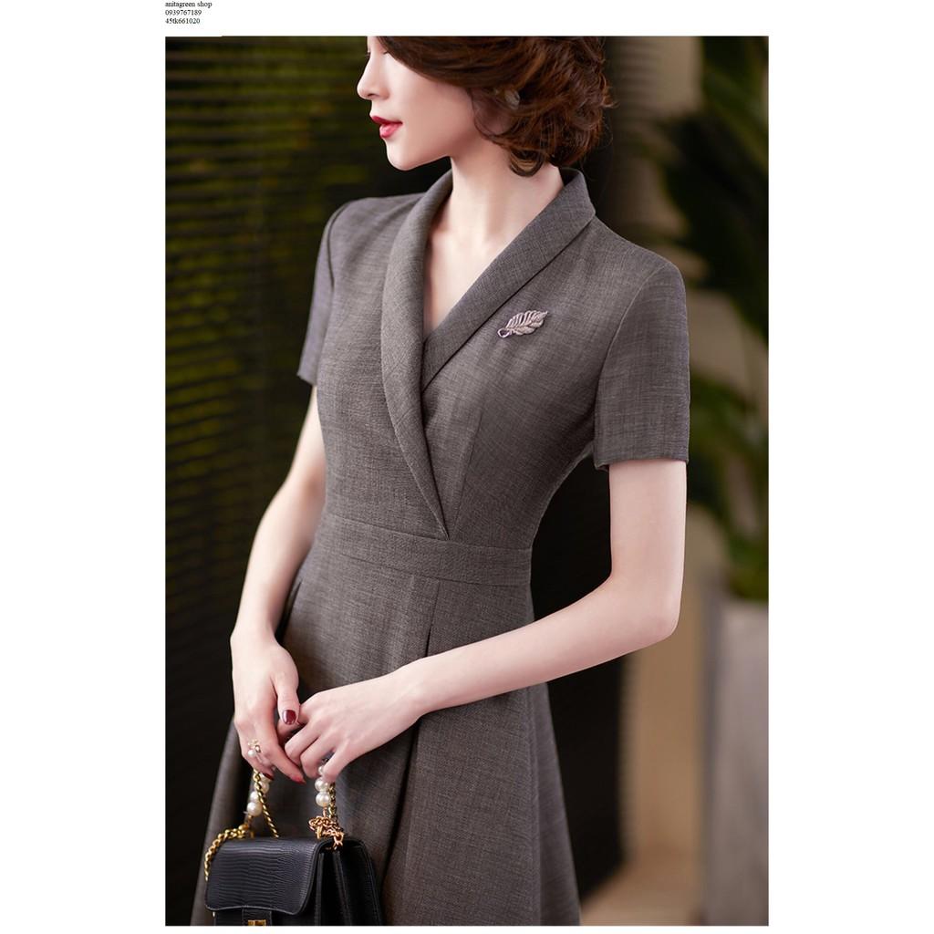 Tk661020-ĐẦM XÒE CỔ VEST SANG TRỌNG