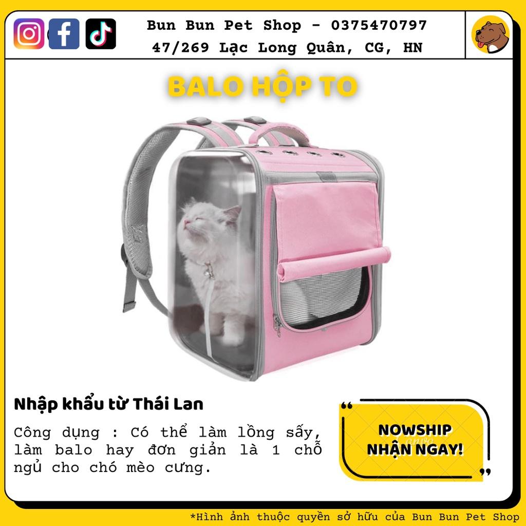 Balo hộp to dành cho chó mèo tối đa 10kg