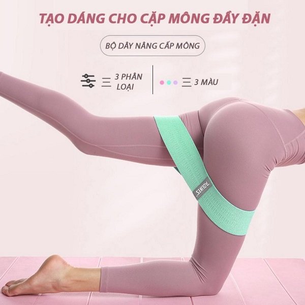 Dây Kháng Lực Tập Mông, Có Khóa Điều Chỉnh AOLIKES, Dây Kháng Lực, Dây Miniband Tập Mông