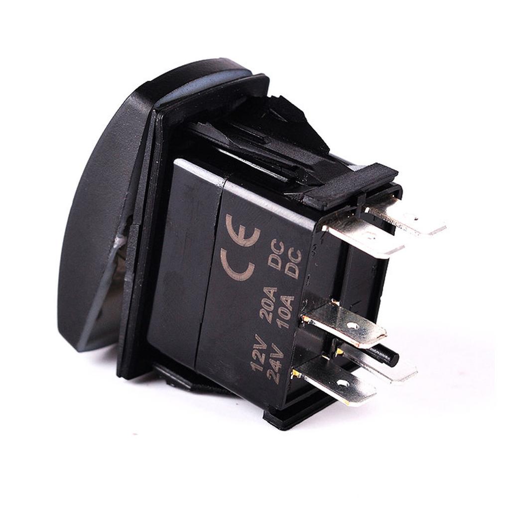 5-PIN Light Bar Rocker Switch Push Button Control Overload Protection