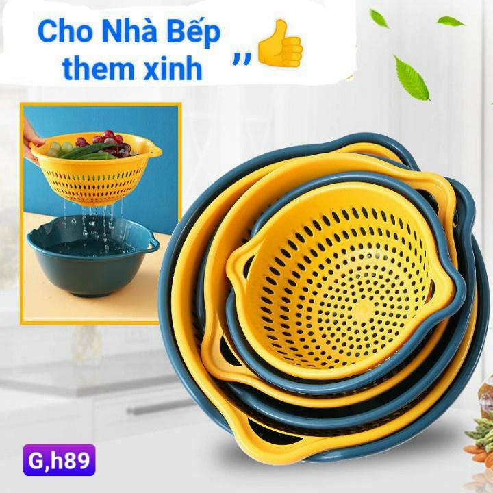 Bộ Rổ Chậu 6 Món Nhựa Đẹp