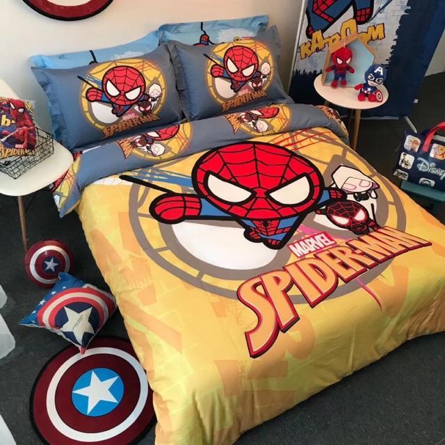 Set Cotton 3D Disney Hàng Nhập Khẩu Cao Cấp 4 Món Mẫu Người Nhện Vàng 1