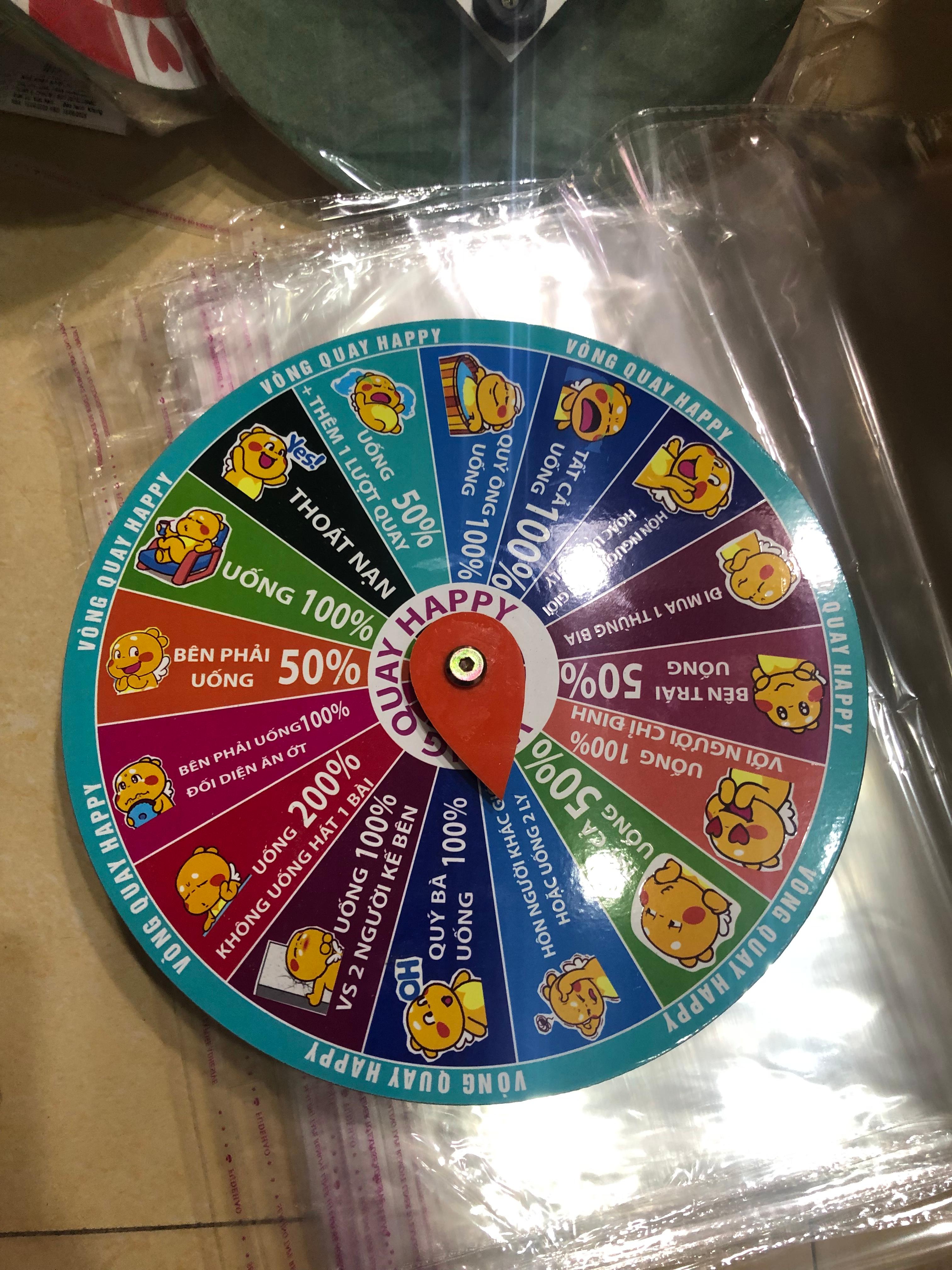 Vòng quay ăn nhậu happy, Vòng quay vui chơi ăn nhậu uống bia dành cho các buổi tiệc tùng cực vui nhộn