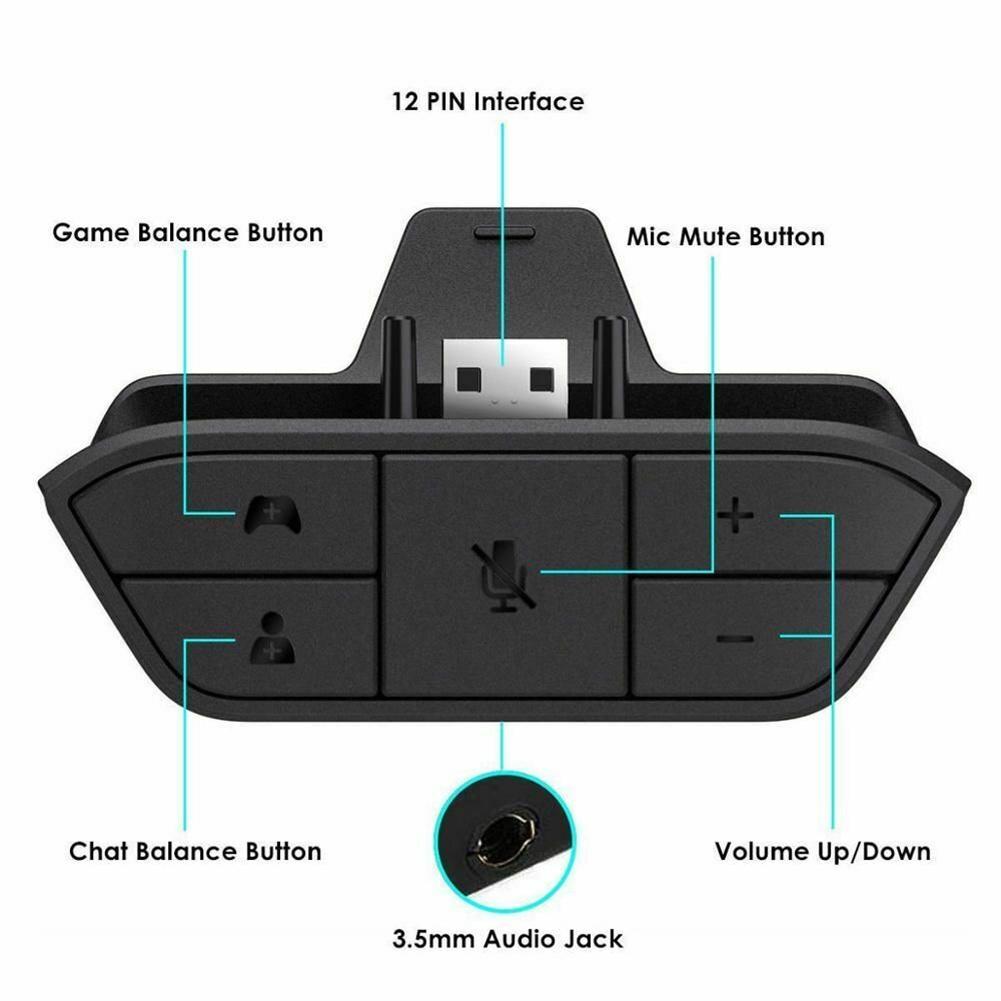 Stereo Headphone Adapter Dust-proof Wear-resistant Connector Compatible For Xbox One