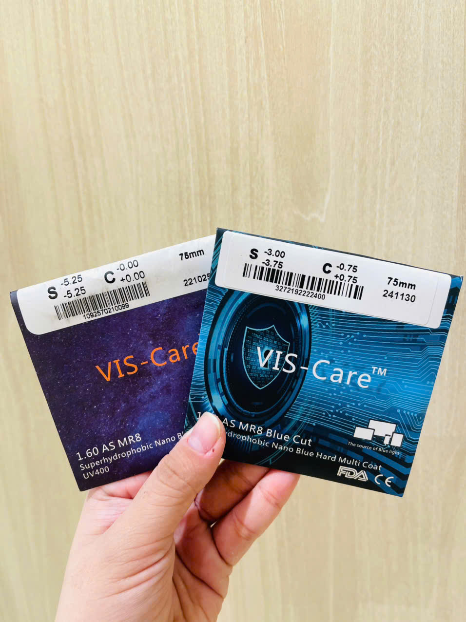 Tròng kính viscare cận/viễn/loạn mỏng 1.60 chống uv, chống ánh sáng xanh thời trang thương hiệu chính hãng mắt kính OURESS