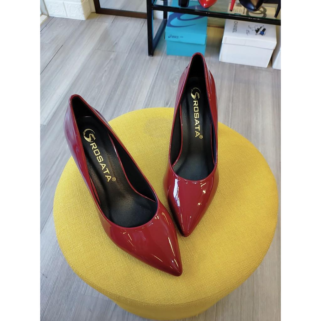 Giày cao gót nữ nghịch màu cao cấp ROSATA RO125 7p gót vuông - HÀNG VIỆT NAM - BKSTORE