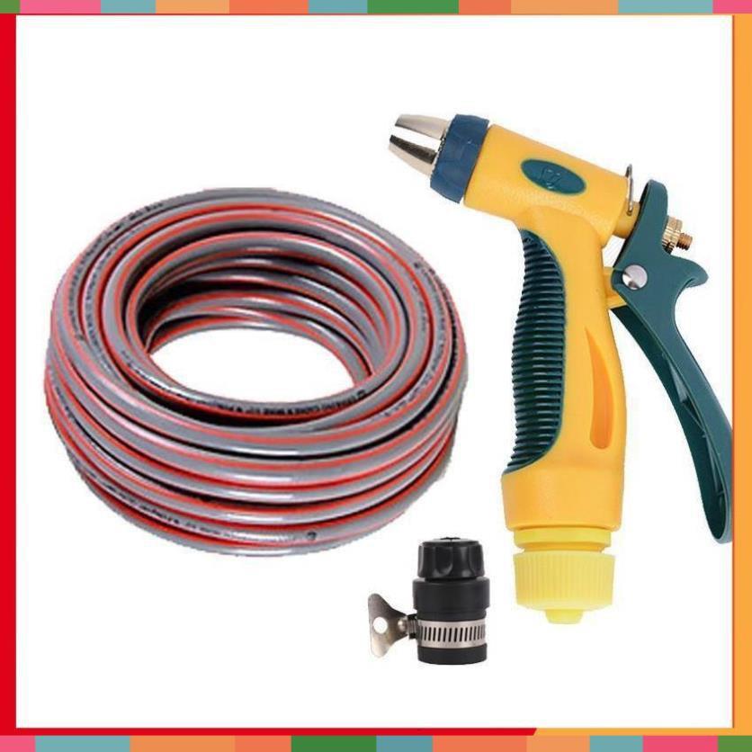 Bộ dây vòi xịt nước rửa xe,tưới cây tăng áp 3 lần 7-10m
