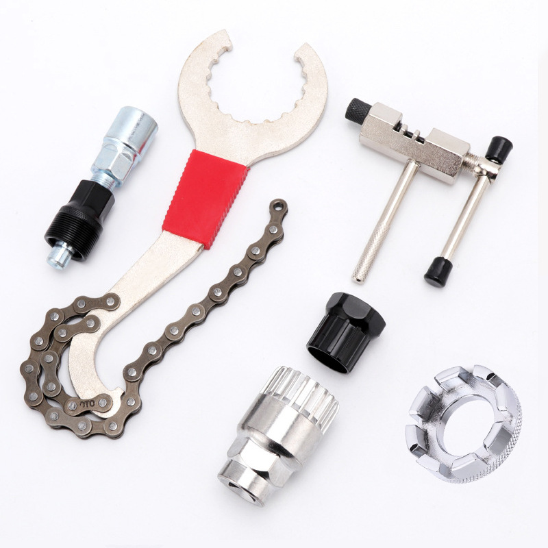 Bộ dụng cụ sửa chữa xe đạp chuyên dụng HATSU - 6 món dụng cụ mở xích xe đạp, căm xe đạp tiện dụng
