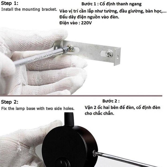 Đèn rọi xem sách gắn tường DDT