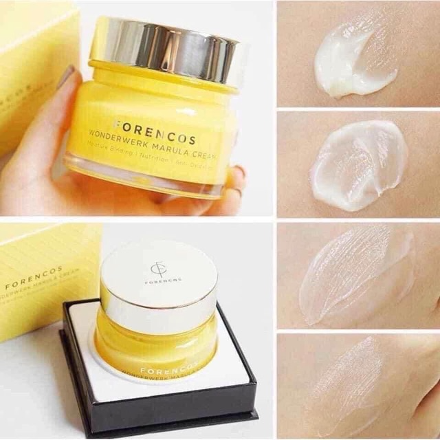 Kem Dưỡng Trắng Và Cấp Ẩm Da Ban Đêm Forencos Wonderwerk Marula Cream ( Màu Vàng)