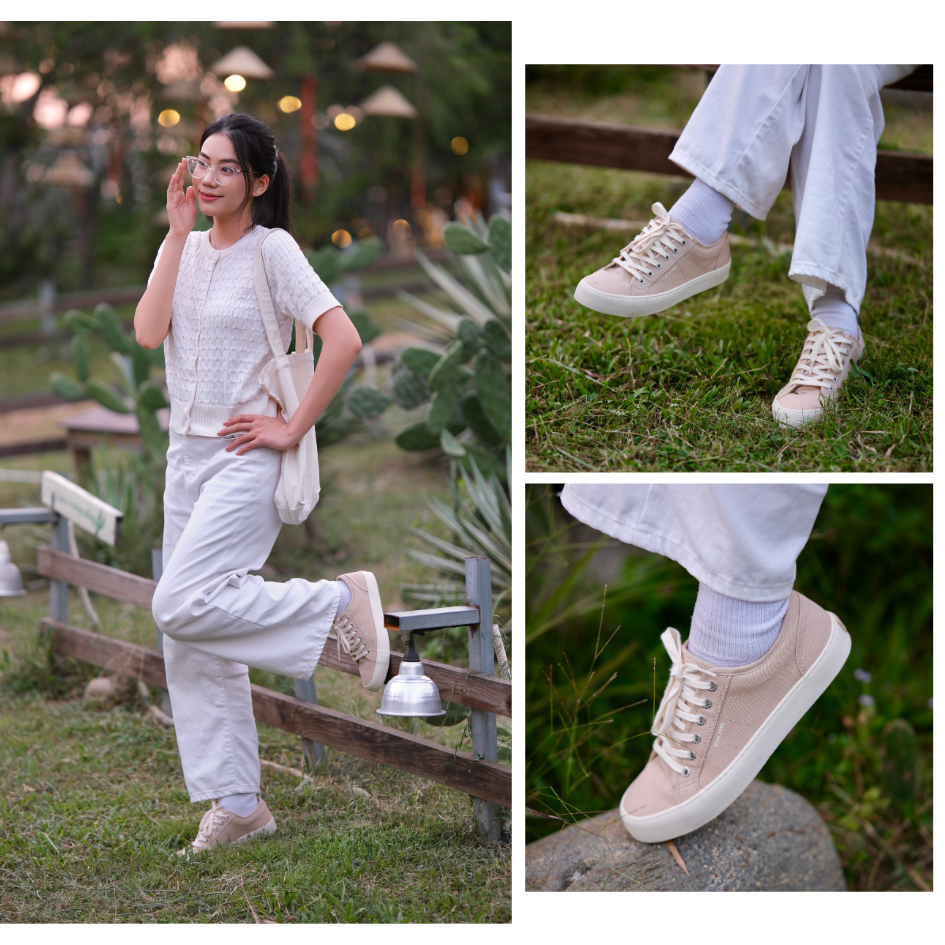 Giày Sneaker Vải Canvas Nữ E18 Sandy Chính Hãng Dincox