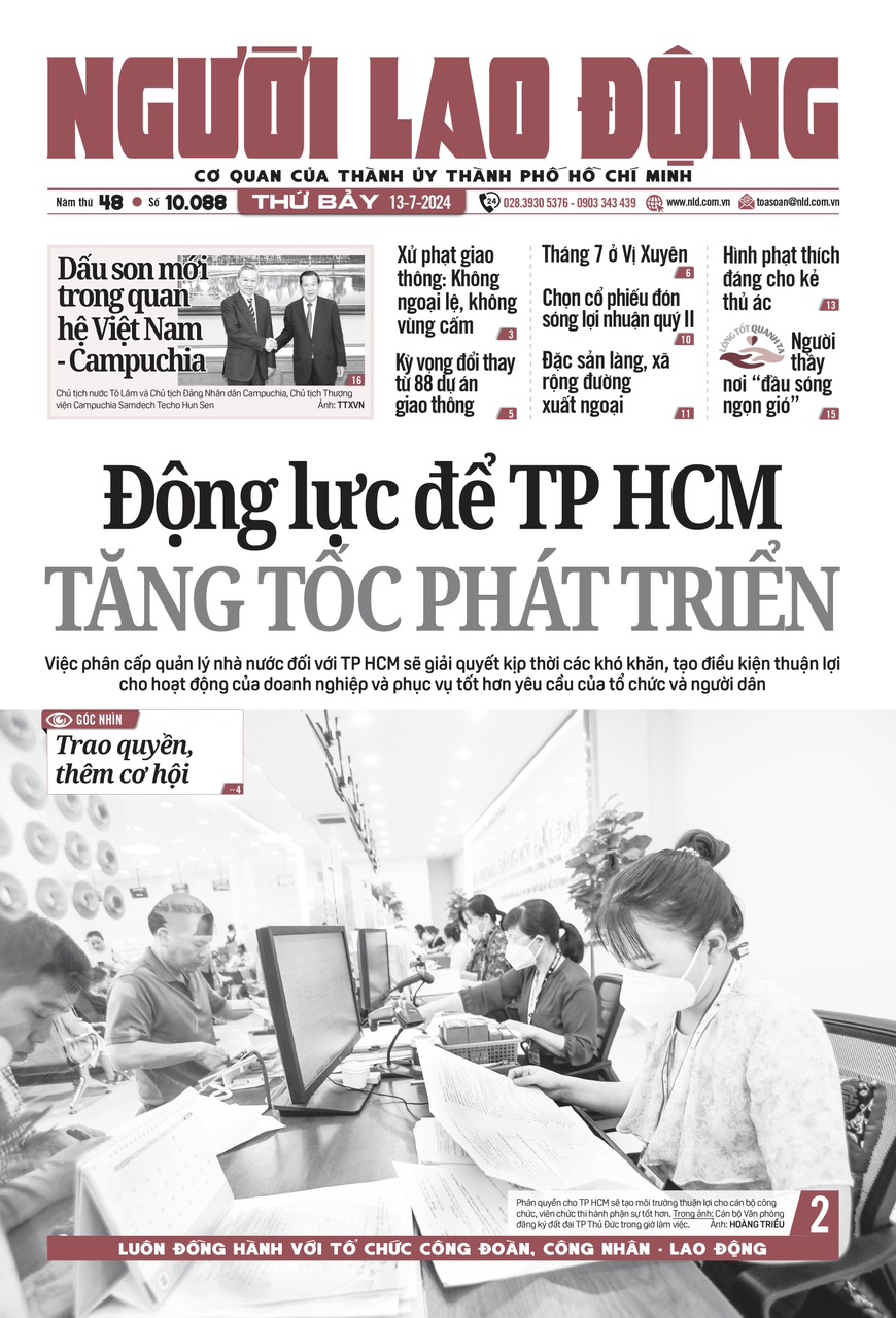 Nhật báo Người Lao Động từ ngày 08-07-2024 đến 14-07-2024