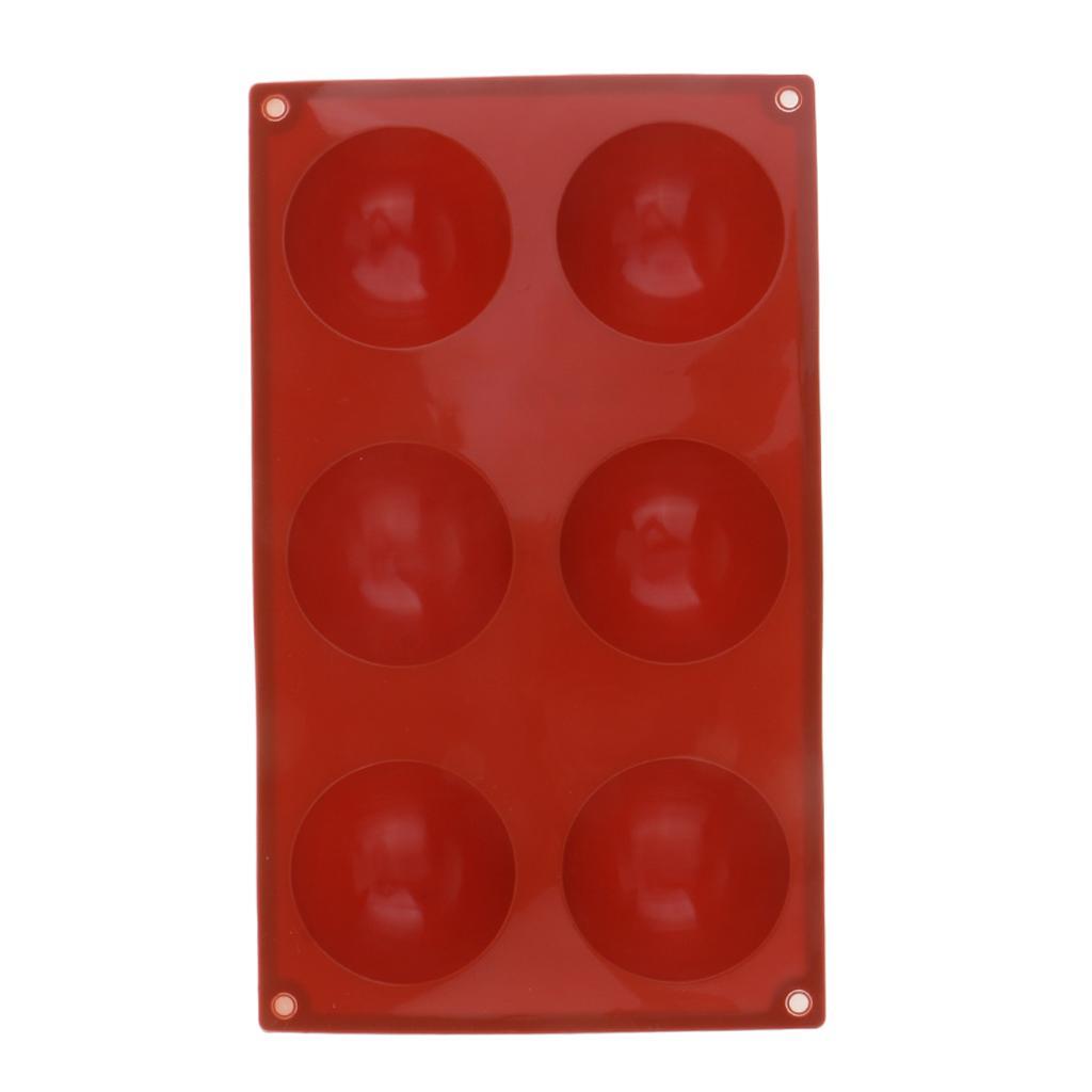 1Pcs Semicircle Silicone Mold Mould, 6 Holes Baking Chocolate Fondant Cake Decoration DIY Crafts, Food Use Grade Silicone Mold