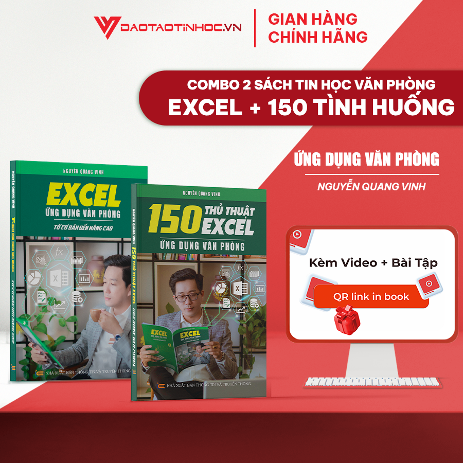 Combo 2 Sách Excel Và 150 Thủ Thuật Ứng Dụng Văn Phòng Từ Cơ Bản Đến Nâng Cao