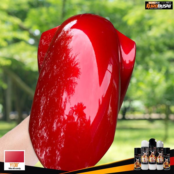 COMBO Sơn Samurai màu đỏ candy Y138 gồm 5 chai đủ quy trình