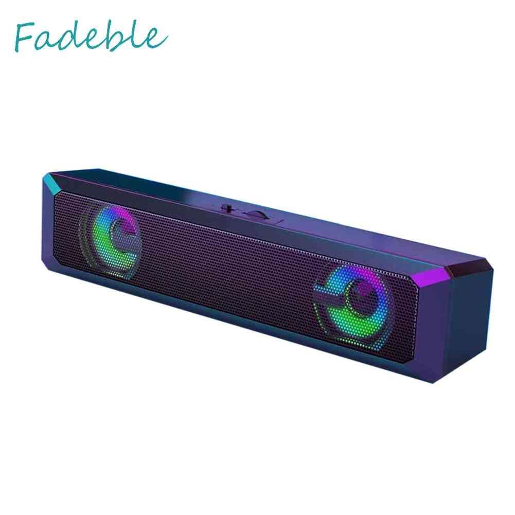 Loa Nghe Nhạc A4 6W RGB Cổng USB Có Dây Cho PC / TV