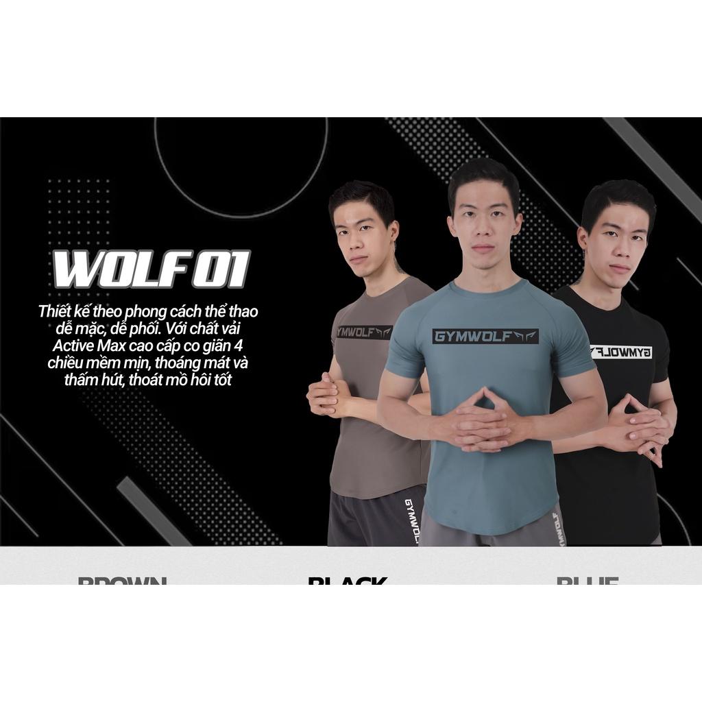 Áo Thể Thao GYMWOLF, Áo Tập Gym Nam Co Giãn Thoải Mái Vận Động (WOLF01)