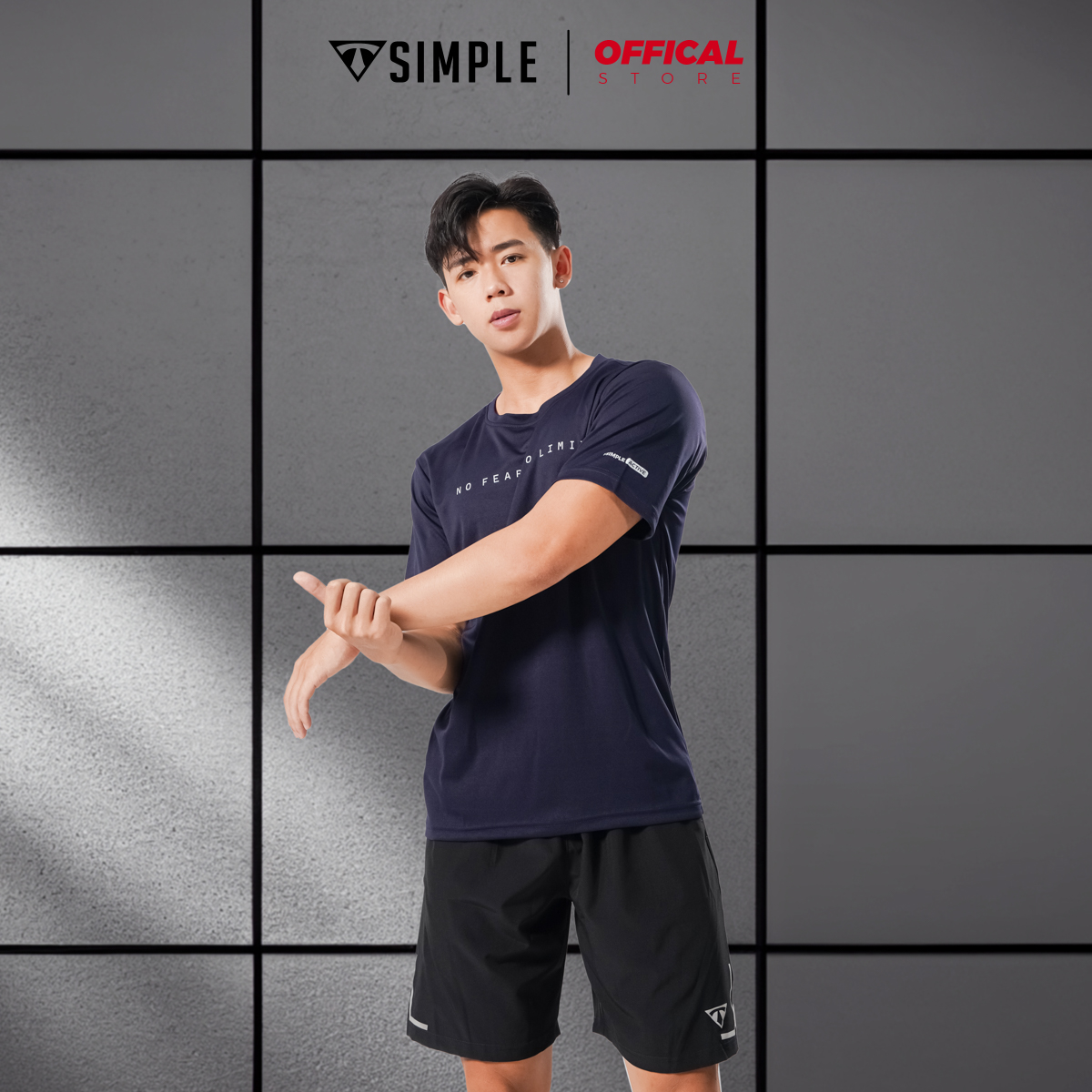 Áo Thể Thao Nam TSIMPLE cổ tròn tay ngắn tập gym vải thun lạnh thoáng mát co giãn chuẩn form MSSAHP4