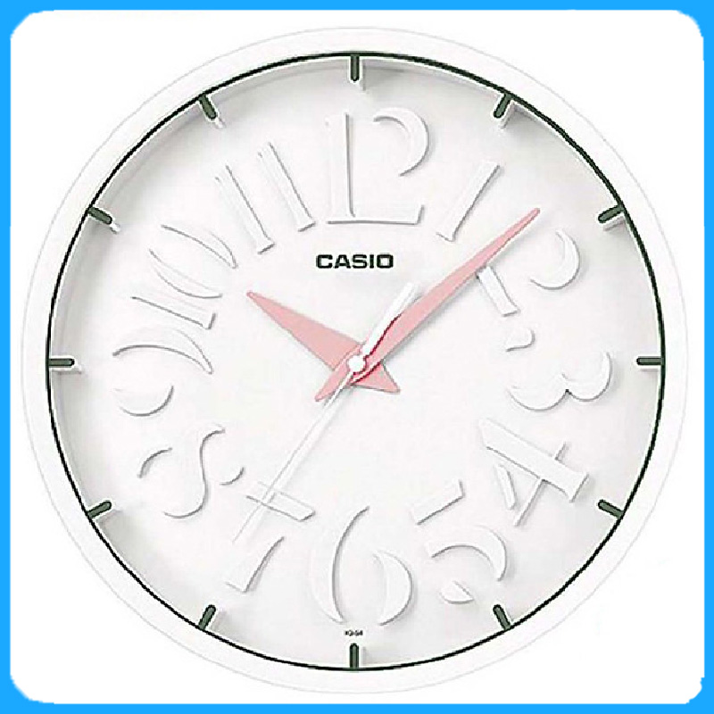 Đồng Hồ Treo Tường Phong Cách Hiện Đại Casio IQ-64-4DF Màu Trắng ( Đường Kính 30.5 cm)