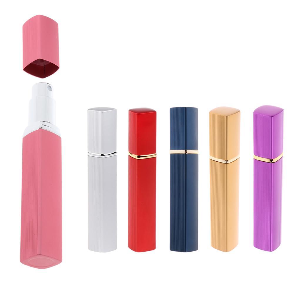 12ml Refillable Empty Fine Mist Sprayer Bottle Atomizer Makeup Perfume Essential Oils Vial Container - Pink, Silver, Red, Blue, Gold, Purple