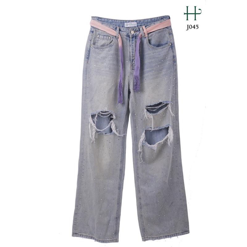 Quần Jeans rách Hàn Quốc - J45 - Xanh Jeans
