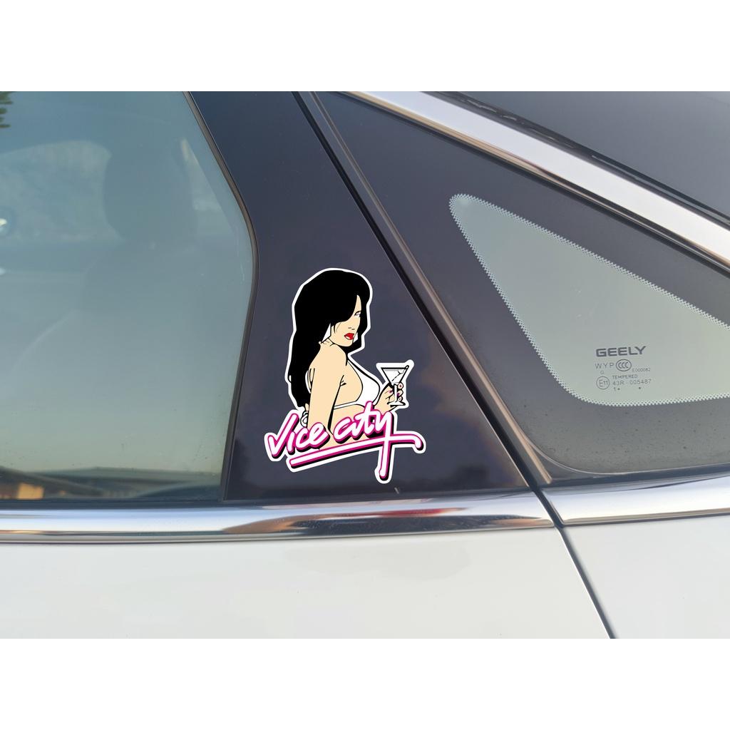 JDM Game Girl Sticker Beauty Phản chiếu Xe máy Decal dán xe sửa đổi