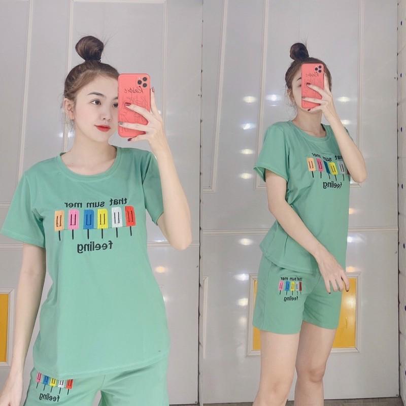 Đồ bộ, set bộ đồ đùi thun cotton mặc nhà dễ thương