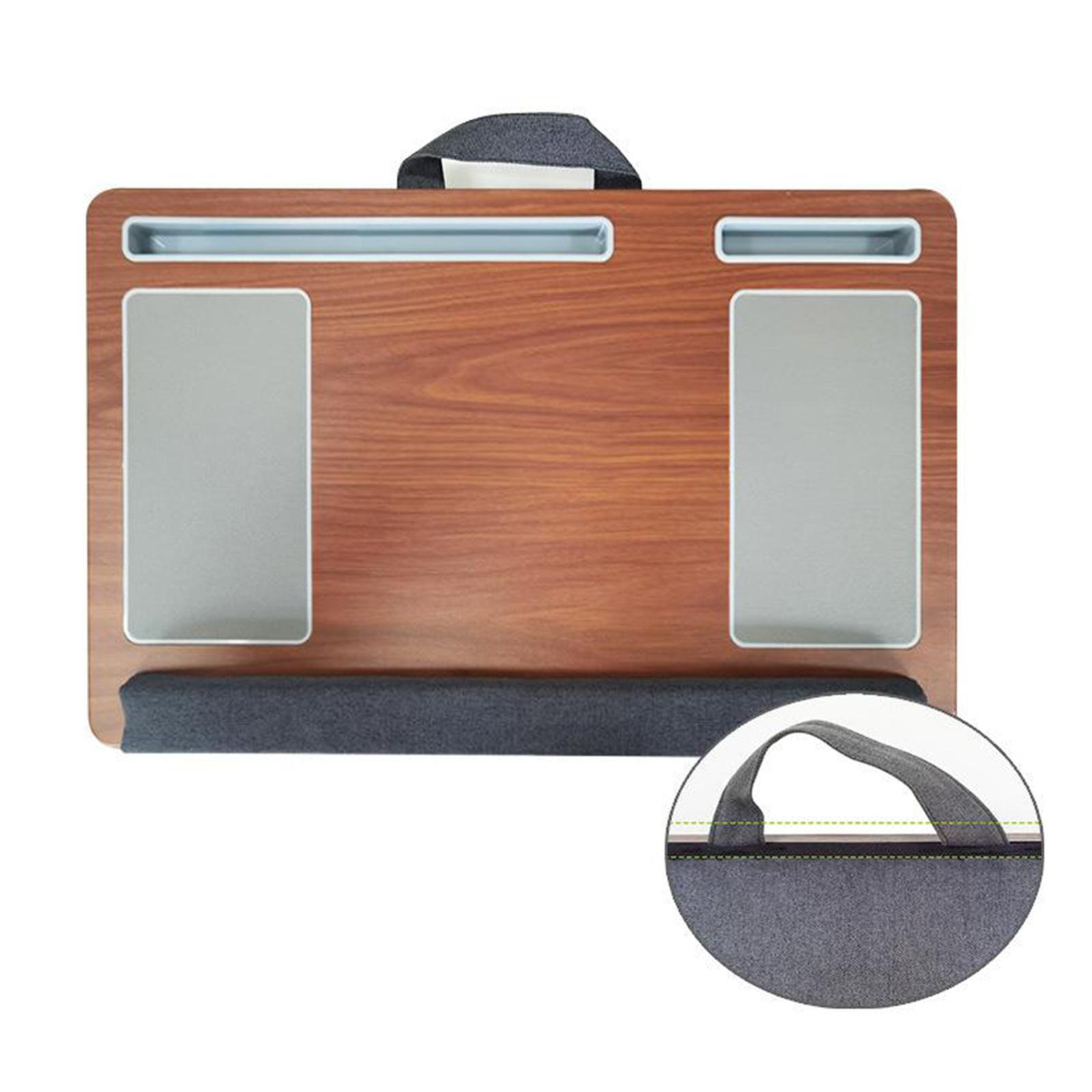 Computer Laptop Table Stand with Wrist Rest  Brown