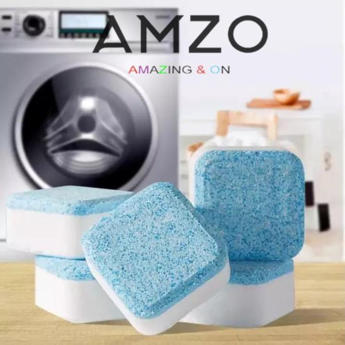 Viên sủi lồng máy giặt (hộp 12 viên) dọn sạch bụi bẩn máy giặt AMZO