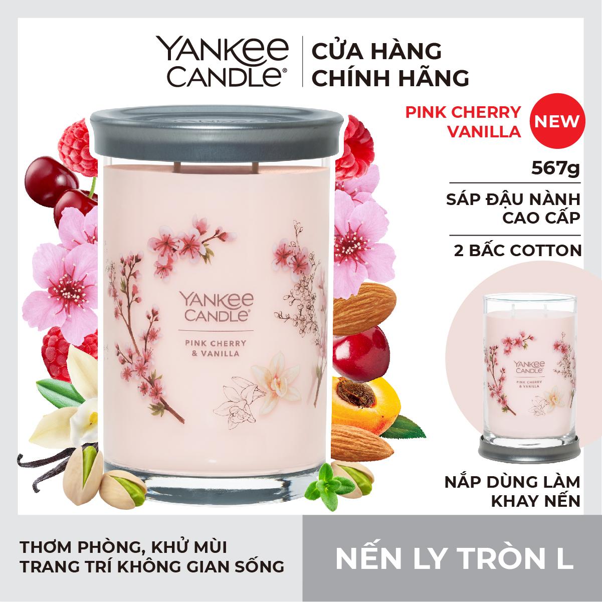 Nến ly tròn sáp đậu nành Yankee Candle size L (567g) - Fresh Cut Roses