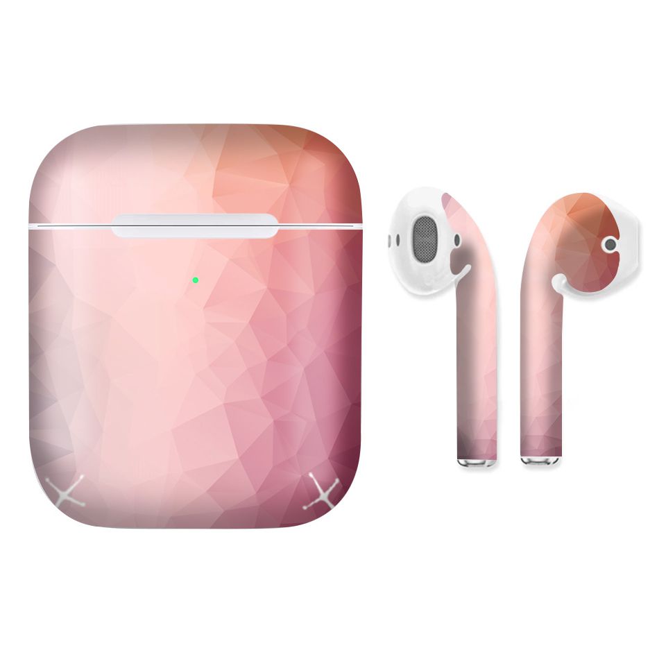 Miếng dán skin chống bẩn cho tai nghe AirPods in hình Vân kim cương - BG0049 (bản không dây 1 và 2