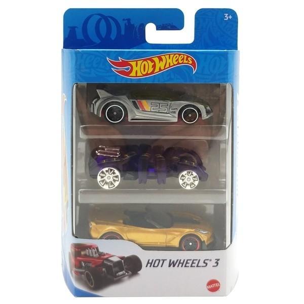 Bộ 3 Siêu Xe Hot Wheels K5904 (Mẫu Sản Phẩm Bên Trong Là Ngẫu Nhiên)