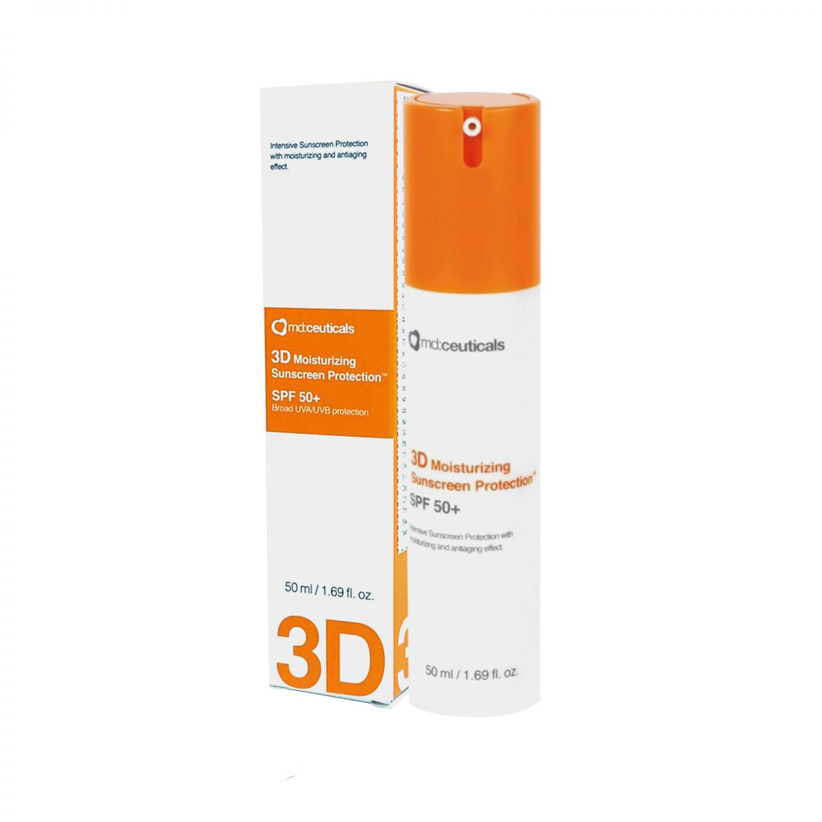 Kem Chống Nắng Vật Lý Bảo Vệ Da, Giữ Ẩm md:ceuticals 3D Moisturizing Suncreen Protection SPF50 50ml