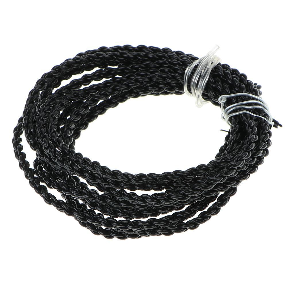 2X 7N Braided OCC Copper Wire DIY HiFi Audio Upgrade Cable for Earphone Black